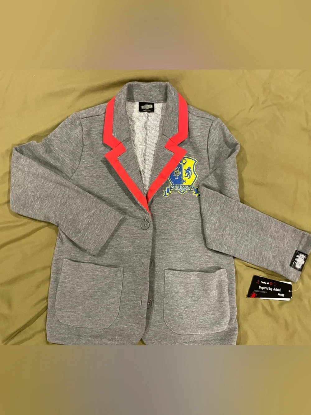 Grey Kids Blazer with Red Trim